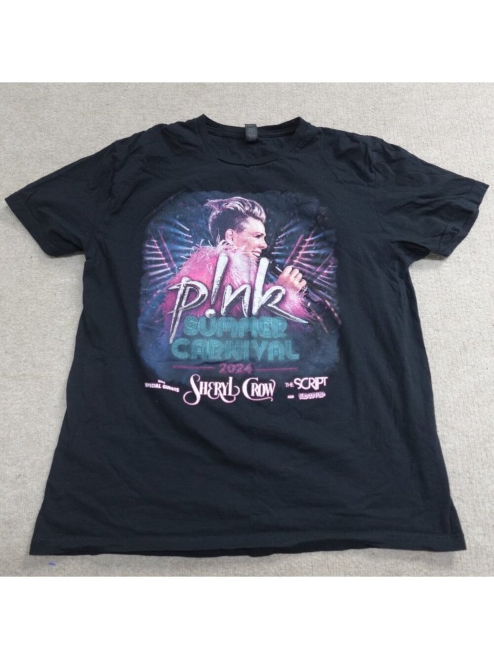 Pink Shirt Large Black Summer Carnival Tour Alecia Beth Moore 2024